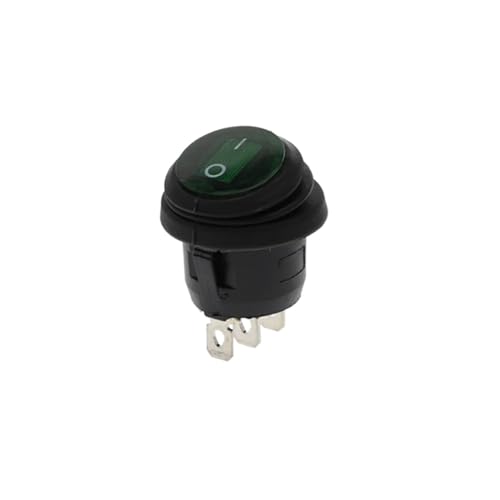 1 Stück KCD1 2/3 Pin ON/OFF SPST Wippschalter wasserdichtes Auto LED-Licht rund rot 12V/220V(Green,3Pin 220V) von KFVMVTDW