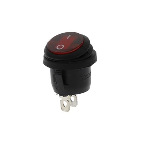 1 Stück KCD1 2/3 Pin ON/OFF SPST Wippschalter wasserdichtes Auto LED-Licht rund rot 12V/220V(Red,3Pin 12V) von KFVMVTDW