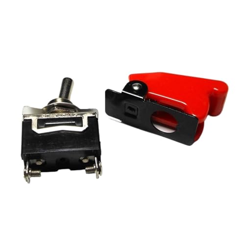 1PCS Autoschalter Rennschalter mit Schutzhülle 12V/24V/110V/220V 2-poliger EIN/AUS-Kippschalter und Kappe 1PCS Autoschalter Rennschalter mit Schutzhülle 12V/24V/110V/220V 2-poliger EIN/AUS-Kippschalter und Kappe von KFVMVTDW