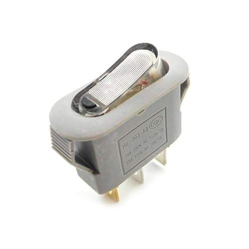 1PCS Silberkontakt KCD3 mit Licht 3 Pins ON-OFF elektrischer Topfschalter Multifunktions-Reiskocher Multitopf-Wippschalter 16A(Grey White) von KFVMVTDW