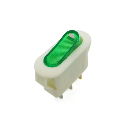 1PCS Silberkontakt KCD3 mit Licht 3 Pins ON-OFF elektrischer Topfschalter Multifunktions-Reiskocher Multitopf-Wippschalter 16A(White Green) von KFVMVTDW