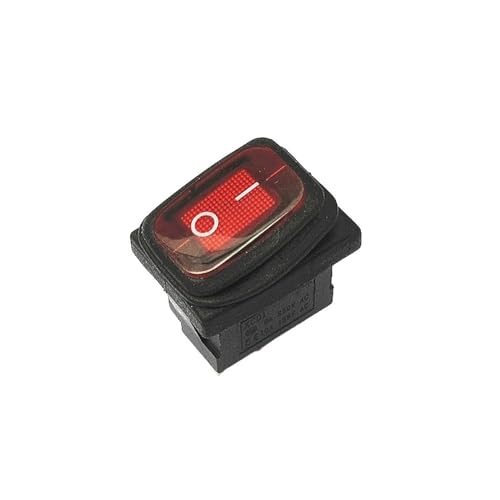 1PCS einzelhandel silber kontaktieren wasserdichte schalter KCD1 rot mit licht 3-bein boot typ schalter netzteil staubdicht schalter von KFVMVTDW