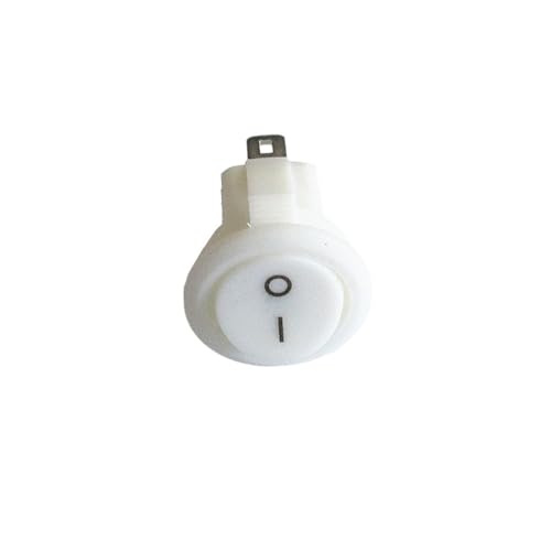 1PCS weißer Wippschalter 2-poliges Netzteil 250V 3A kleiner runder Schalter Öffnung 15MM 1PCS weißer Wippschalter 2-poliges Netzteil 250V 3A kleiner runder Schalter Öffnung 15MM von KFVMVTDW