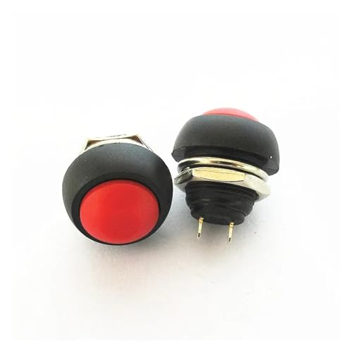 2PCS PBS-33B sieben-farben kleine taste wasserdicht schalter selbst-zurücksetzen rot lock-freies schalter 12MM öffnung(Red x2PCS) von KFVMVTDW