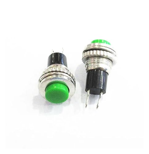 2er-Pack kleiner Drucktastenschalter DS-316, grün, sperrlos, selbstrückstellender Türklingelschalter, 10 mm 2er-Pack kleiner Drucktastenschalter DS-316, grün, sperrlos, selbstrückstellender Türklingelschalter, 10 mm von KFVMVTDW