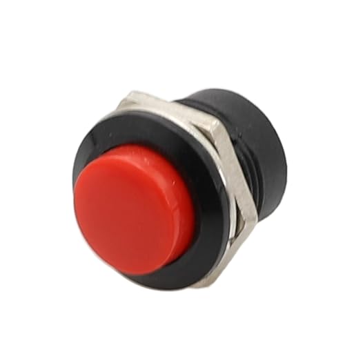 6er-Pack R13-507 sofortiger einpoliger Umschalt-Tastenschalter ohne runde Kappe AC 6A/125V 3A/250V 6 Farben(Red) von KFVMVTDW