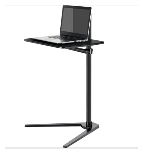 Abnehmbarer UP-8T Aluminium 7-20 Zoll Laptop-Bodenständer, höhenverstellbarer Nachttisch, Laptop-Sofatisch, geeignet for Laptop-Couchtisch(Black) von KFVMVTDW