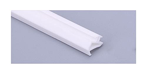 Fensterdichtung,Fensterdichtungen Kunststofffenste Rohrdichtung Weathertrip Aluminium Türfenster Slot Dichtungsstreifen Dreieck Silikonkautschuk 5 x 12m 10m schwarz weiß braun(White) von KFXYSM