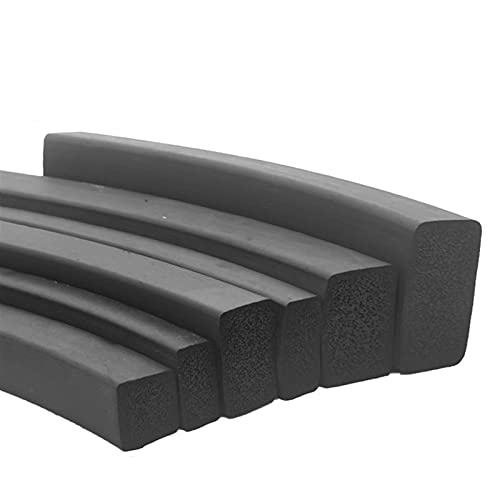 Fensterdichtung,Fensterdichtungen Kunststofffenste Schaumgummi-Quadrat-Typ-Dichtungsstreifen Schallschutz staubdicht schwarz geschäumter Rechteck-Dichtungsstreifen(8x8mm) von KFXYSM