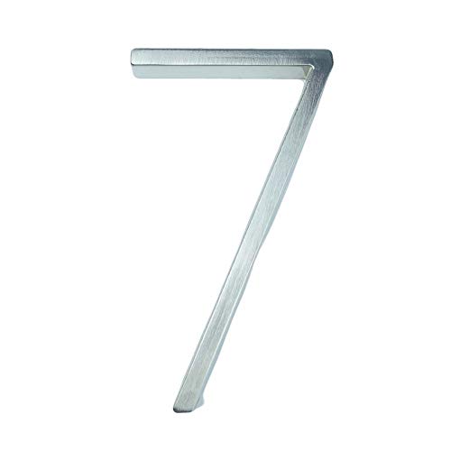 Hausnummernschild Retro 12cm Silber Hausnummer Zeichen 0-9 Alphabet Buchstaben 5 Zoll Dash Slash Signage Heimtürnummern Außenadresse(7) von KFXYSM