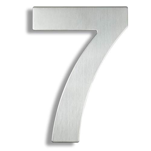 Hausnummernschild Retro 15cm Hausnummer Zeichen 0-9 Außen Silber 6 Inch.Door Zahlen Platte Home Adresse Signage Big(7) von KFXYSM