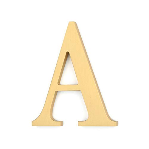 Hausnummernschild Retro Selbstklebende massivem Messing Floating-Hausnummern Türschild(Letter A) von KFXYSM