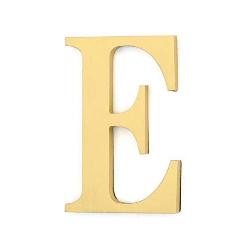 Hausnummernschild Retro Selbstklebende massivem Messing Floating-Hausnummern Türschild(Letter E) von KFXYSM