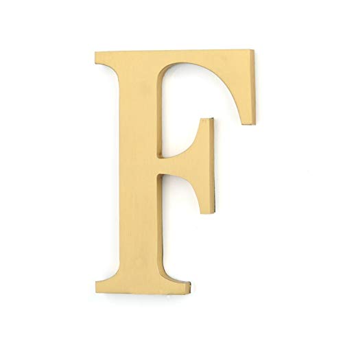 Hausnummernschild Retro Selbstklebende massivem Messing Floating-Hausnummern Türschild(Letter F) von KFXYSM