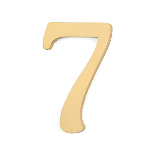 Hausnummernschild Retro Selbstklebende massivem Messing Floating-Hausnummern Türschild(Number 7) von KFXYSM