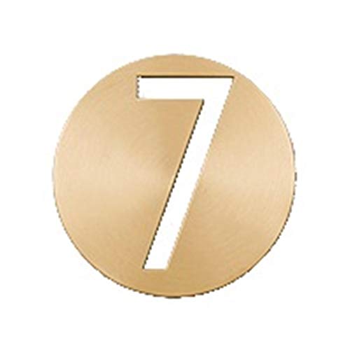 Hausnummernschild Retro Soild Messing House Türschild Wand befestigter 2,5 Zoll hoch(Number 7) von KFXYSM