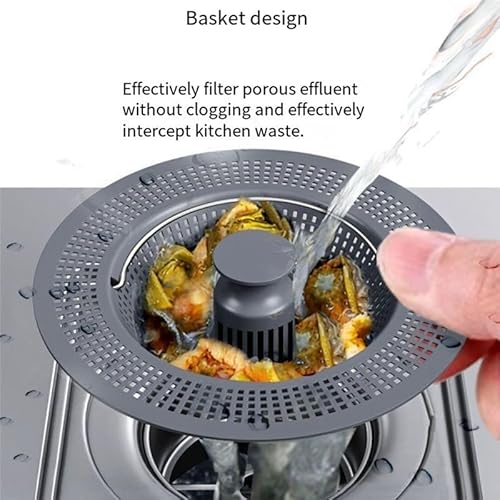 KFXYSM Abflusssieb, Abflussstopfen Küchenspüle Filter Edelstahl Küchenspüle Federkern Ablassschraube Deodorant und Anti-Verstopfungsfilter Abtropffläche KFXYSM Abflusssieb, Abflussstopfen Küchenspüle Filter Edelstahl Küchenspüle Federkern Ablassschraube Deodorant und Anti-Verstopfungsfilter Abtropffläche von KFXYSM