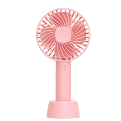KFXYSM Handventilator, Mini Ventilator Wiederaufladbarer tragbarer Mini-Taschenventilator, Handkühlung, Ladelüfter, Griff, elektrischer Stehpultventilator(Pink) von KFXYSM