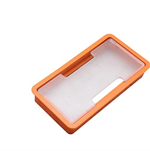KFXYSM Kabeldurchführung Schreibtisch,Kabeldurchlass Kunststoff-Schreibtisch-Drahtloch-Deckel-Basis-rechteckiger PC-Tisch-Kabel-Outlet-Tülle for Drahtorganisator Dekorative Möbelhardware(Orange) von KFXYSM