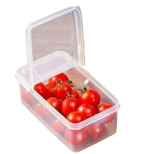 KFXYSM KüHlschrank Organizer,KüHlschrank Boxen 5 Stück Tragbare Kühlschrank-Aufbewahrungsbox, Kunststoff, Versiegelt, Rechteckig, Lebensmittelbehälter(500ml) von KFXYSM