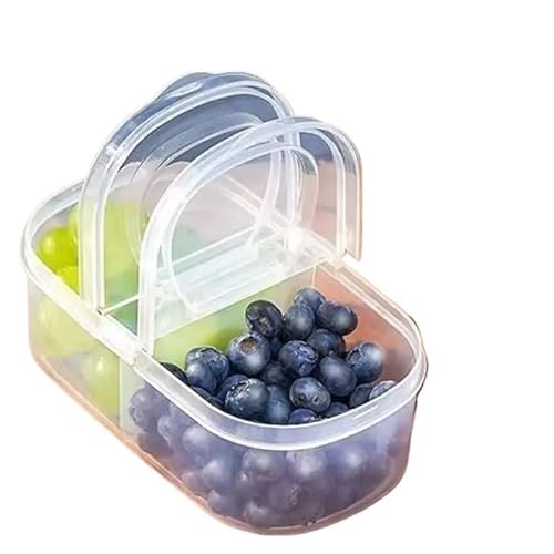 KFXYSM KüHlschrank Organizer,KüHlschrank Boxen 5 Stück Tragbare Kühlschrank-Aufbewahrungsbox, Kunststoff, Versiegelt, Rechteckig, Lebensmittelbehälter(600ml) von KFXYSM