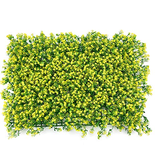 KFXYSM Kunstrasen Outdoor,Rasenteppich Künstliche Pflanze Gefälschte Rasen Eukalyptusblatt Grün Sonnenblume für den Garten Hinterhof Wanddekoration(C) von KFXYSM