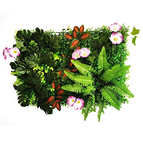 KFXYSM Kunstrasen Outdoor,Rasenteppich Künstliche Pflanze Rasen Blume Wandtafel Hintergrund Gras Traube Morgen Glory Home Decoration(A) von KFXYSM