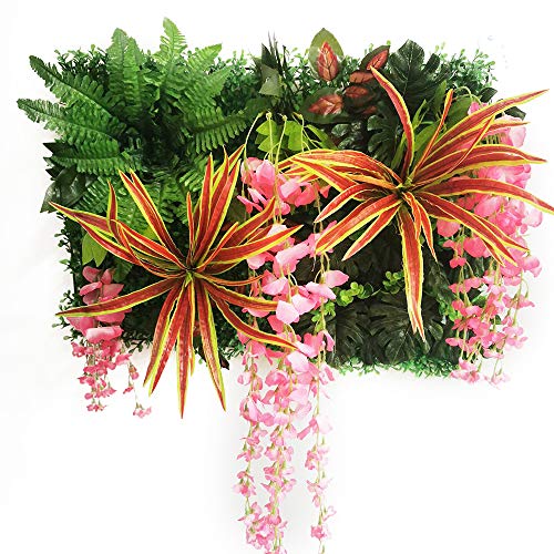 KFXYSM Kunstrasen Outdoor,Rasenteppich Künstliche Pflanze Rasen Blume Wandtafel Hintergrund Gras Traube Morgen Glory Home Decoration(Gray) von KFXYSM