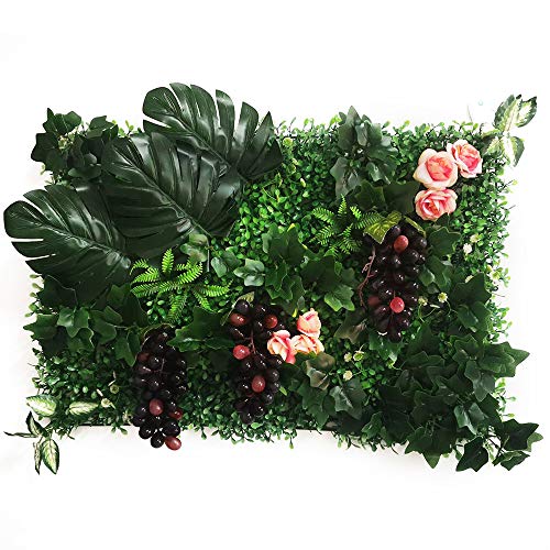 KFXYSM Kunstrasen Outdoor,Rasenteppich Künstliche Pflanze Rasen Blume Wandtafel Hintergrund Gras Traube Morgen Glory Home Decoration(Sky Blue) von KFXYSM