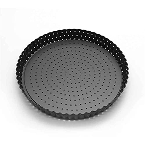 KFXYSM Pizzablech, Pizzateller Perforierte Backformen Pie Pizza-Pfanne mit Abnehmbarer Basis-Quiche Backwerkzeuge Runde Multifunktionale Home Tart Kohlenstoffstahl Nicht Stock(2") von KFXYSM