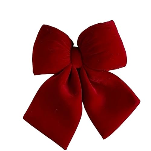 KFXYSM Riesenschleife,Geschenkschleife Groß 2 STÜCKE Große Rote Samtschleife Rot for Valentinstag Ostern Hochzeit Zäune Treppen Festival Weihnachtsbaumschmuck(M) von KFXYSM