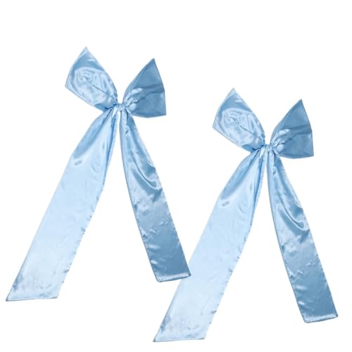 KFXYSM Riesenschleife,Geschenkschleife Groß 2Pcs Rosa Große Schleife for Hintergrund Geburtstag Party Zimmer Wand Dekor Riesen Band Krawatte Hängen Geschenk(Blue 2) von KFXYSM