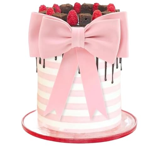 KFXYSM Riesenschleife,Geschenkschleife Groß Übergroße Rosa Schleife, Tortenaufsätze, Schaumstoff-Schleife, Kuchendekorationen for Hochzeit, Geburtstag, Mädchen, Partyzubehör(4pcs) von KFXYSM