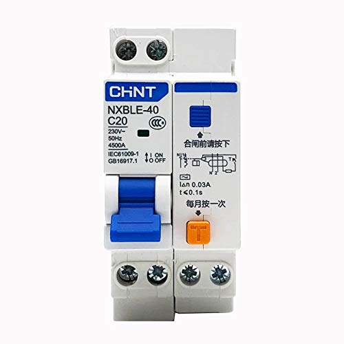 KFXYSM Sicherungsautomat, Leitungsschutzschalter 1p + n. Leckschutzschalter Breaker 23 0V 10A 16A 20A 25A 32A 40A Reststrom-Leistungsschalter(32A) von KFXYSM