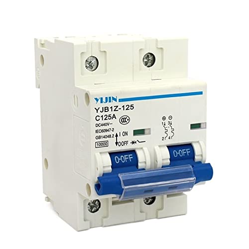 KFXYSM Sicherungsautomat, Leitungsschutzschalter 2P 125A DC440V. Solarenergie Photovoltaik. PV Mini DC Leistungsschalter for Solarstromanlage von KFXYSM