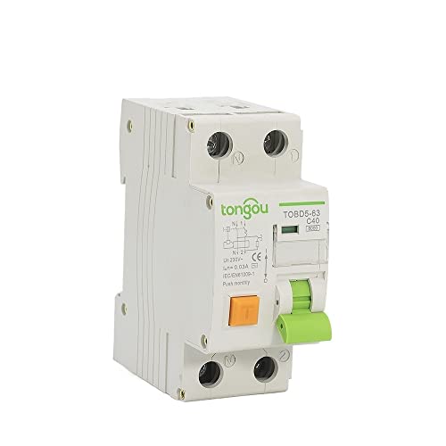 KFXYSM Sicherungsautomat, Leitungsschutzschalter 2P 1P + N 40A 6KA RCBO Elektromagnetischer Typ Reststromschalter mit Überstrom- und Leckschutz(16a) von KFXYSM