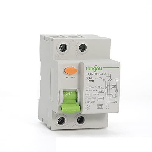 KFXYSM Sicherungsautomat, Leitungsschutzschalter 2P 4P 63 Typ B 10KA RCCB DC RCD 230V 400V 30mA Fehlerstromschutzschalter for Ladesäulen for Elektrofahrzeuge(2 Pole 30 mA,25A) von KFXYSM