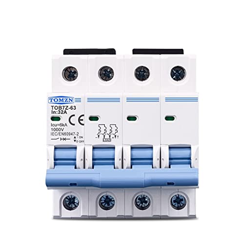 KFXYSM Sicherungsautomat, Leitungsschutzschalter 4P DC MCB 1000V Direktstrom-Mini-Leistungsschalter 3A 6A 10A 16A 20A 25A 32A 40A 50A 63A for solar. PV System(16A) von KFXYSM