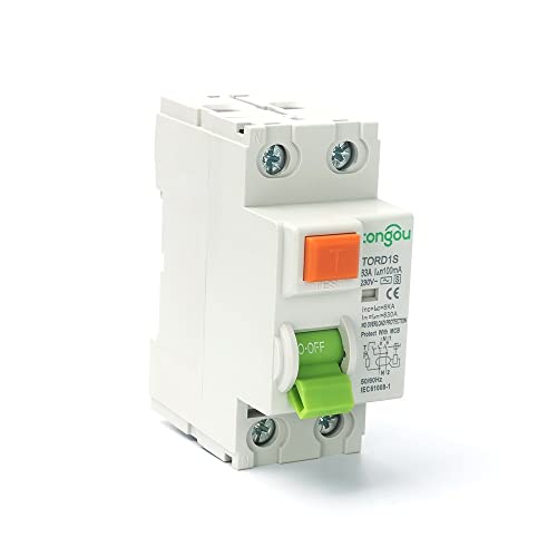 KFXYSM Sicherungsautomat, Leitungsschutzschalter S-Typ. Rccb Zeit verzögert RCD ELCB. Verzögerungsart Differentialschalter Elektromagnetischer Leistungsschalter(2 Pole 300 mA,40A) von KFXYSM
