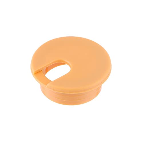 Kabeldurchführung Schreibtisch,Kabeldurchlass 2pcs 35/50mm Drahtloch Abdeckung Computer Tülle Schreibtisch Tischkabel Fastener Line Box Kabelklemme Schnalle Linie Tidy Lagerhalter Hardware(Orange-35mm von KFXYSM