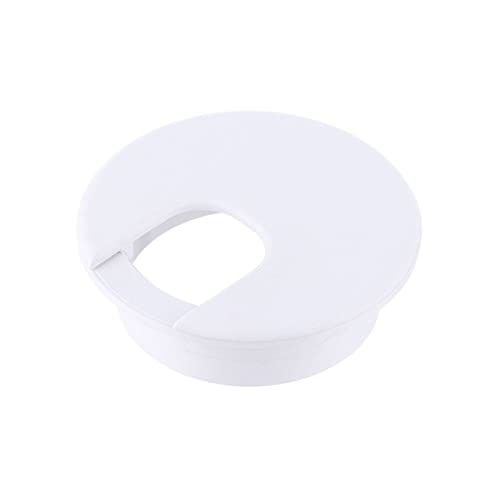 Kabeldurchführung Schreibtisch,Kabeldurchlass 2pcs 35/50mm Drahtloch Abdeckung Computer Tülle Schreibtisch Tischkabel Fastener Line Box Kabelklemme Schnalle Linie Tidy Lagerhalter Hardware(White-50mm) von KFXYSM