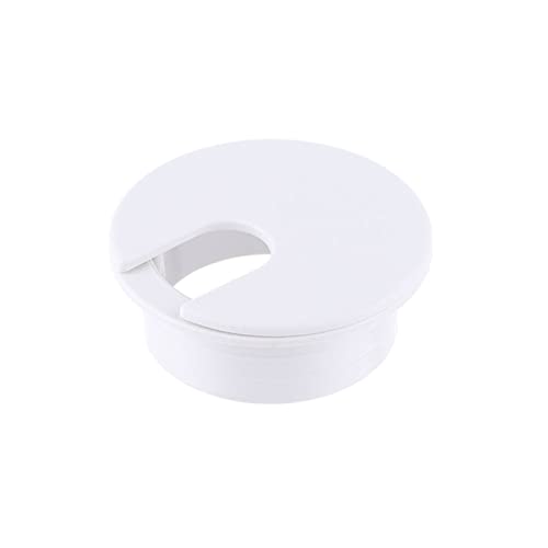 Kabeldurchführung Schreibtisch,Kabeldurchlass 2pcs 35/50mm Drahtloch Abdeckung Computer Tülle Schreibtisch Tischkabel Fastener Line Box Kabelklemme Schnalle Linie Tidy Lagerhalter Hardware(White-35mm) von KFXYSM
