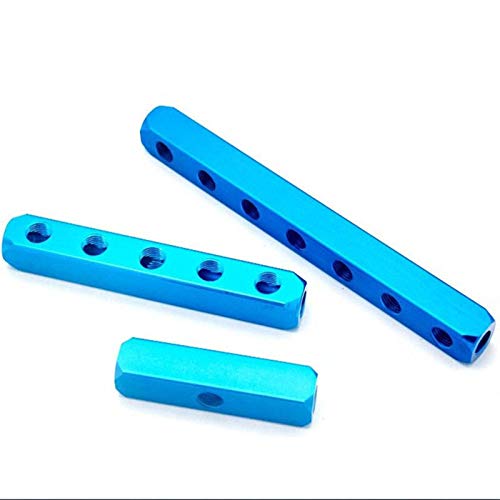 KG7HQRP 10 Stück 1/4 Zoll PT Gewindeanschluss Weg Pneumatischer Schnellverbinder Luftschlauch Aluminium Krümmer Block Splitter Anschlussverschraubungen 2 3 4 5 6 7 8 9 Maschinenteile (Farbe: 4-Wege-7 von KG7HQRP
