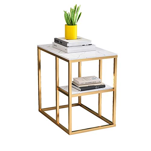 KG7HQRP 2-stöckiger Sofa-Beistelltisch, Wohnzimmer-Kofftisch, Schlafzimmer-Nachttisch, 55 x 40 x 60 cm (Farbe: A) (A) von KG7HQRP