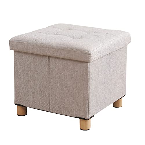 KG7HQRP Faltbare Fußstütze Spielzeugkiste Couchtisch Truhe Sitzhocker Mitternachtsblau (Farbe: Braun) (Grau) von KG7HQRP