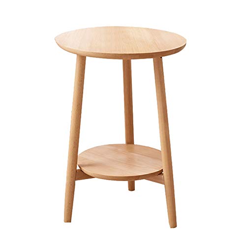 KG7HQRP Kreativer runder Tisch aus Massivholz, Wohnzimmer, Sofa, Beistelltisch, Schlafzimmer, Nachttisch, Regal, 41,5 x 41,5 x 58 cm von KG7HQRP