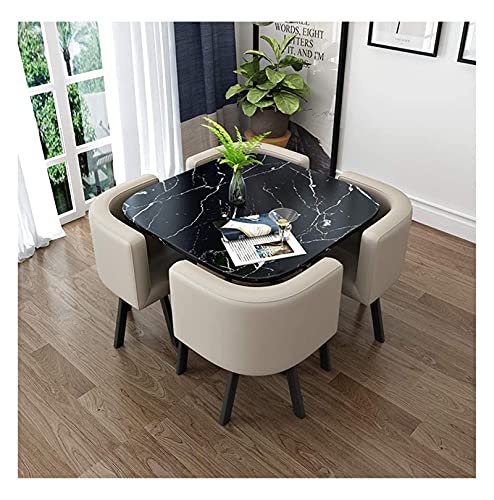 KG7HQRP Modernes Design Tisch und Stuhl Set Teeshop Schachzimmer Hotel Rezeption Büro Schachzimmer Konferenzraum Freizeit Lounge (Farbe: Grün) (Beige) von KG7HQRP