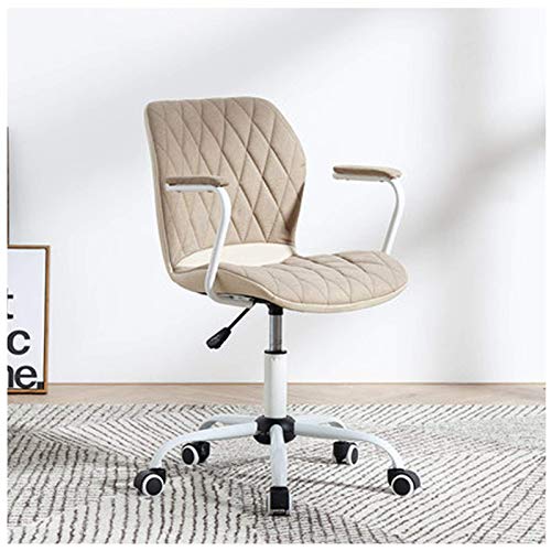 KG7HQRP Renovierung Haus Bürostuhl Computerstuhl Drehstuhl Arbeitsstuhl Arbeitsstuhl Schreibtisch Zurück Zuhause Einfacher Freizeitstuhl Beige von KG7HQRP