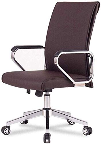 KG7HQRP Renovierung Haus Bürostuhl Drehstuhl Bürostuhl Spielstuhl Leder Drehstuhl Computerstuhl mit Armlehnen Rückenlehne Heimstuhl (Farbe: Schwarz) von KG7HQRP