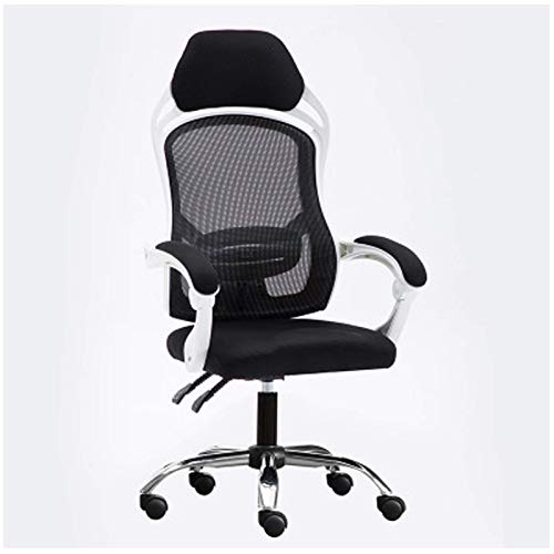 KG7HQRP Renovierung Haus Bürostuhl Ergonomische Rückenlehne Liegestuhl Heimsitz Boss Mittagspause Stuhl Drehstuhl Bürostuhl Computerstuhl mit Fußstütze Weiß von KG7HQRP